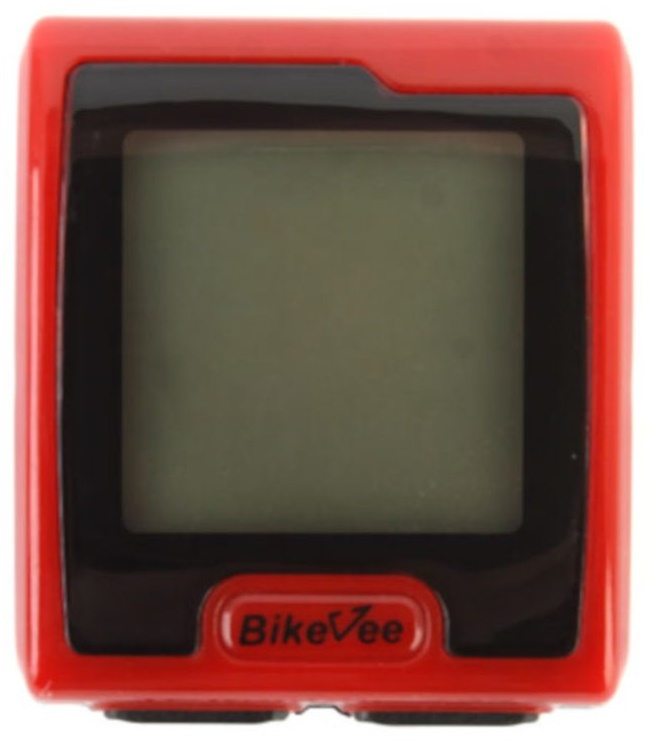 Велокомпьютер беспроводной, BKV-7000, 9 функций, BikeVee красный